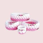 سبد قلاب بافی تریکو کد 0101 مجموعه 4 عددی