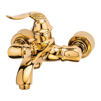 دوش حمام شیرآلات بهداشتی قهرمان مدل دریا سزار طلایی براق