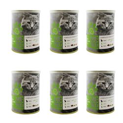 کنسرو گربه یو اس پت مدل گوشت مرغ و کدو و سالمون وزن 400 گرم مجموعه 6 عددی