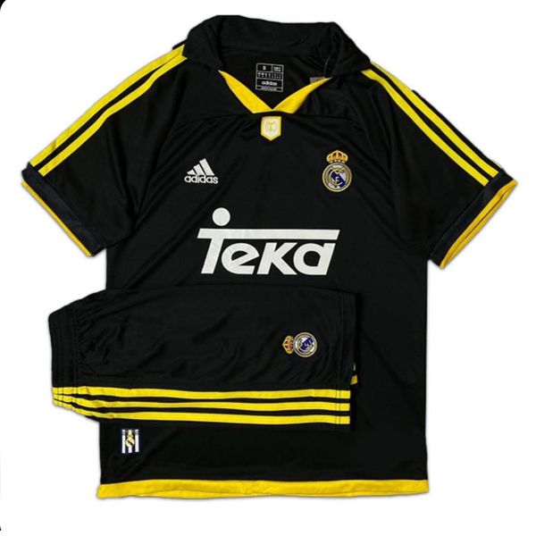ست تی شرت و شلوارک ورزشی مردانه مدل رئال مادرید Away 2000
