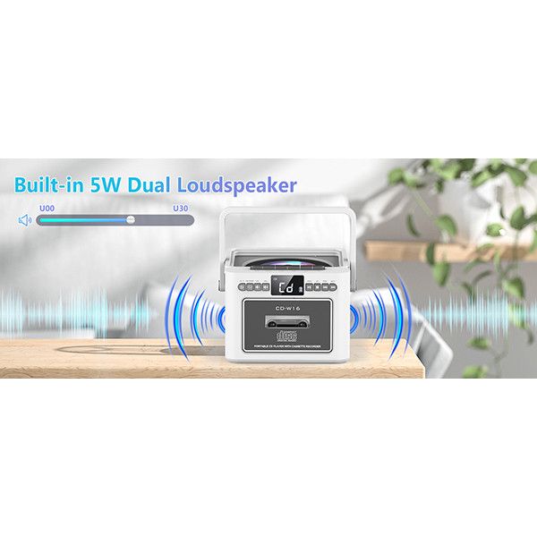 پخشکننده سیدی بومباکس 2025 کاست خور ،پخش کننده موسیقی مدل CD-W16