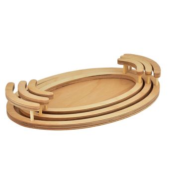 سینی چوبی کد NK12 مجموعه 3 عددی