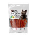 تشویقی گربه هاپومیل مدل استریپ نرم سینه مرغ وزن 100 گرم