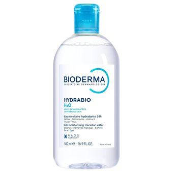 میسلار واتر بایودرما مدل Hydrabio H2O مناسب برای انواع پوست حجم 500 میلی‌لیتر