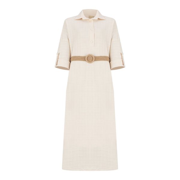 مانتو زنانه السانا مدل کادوسا کد 218109 رنگ شیری