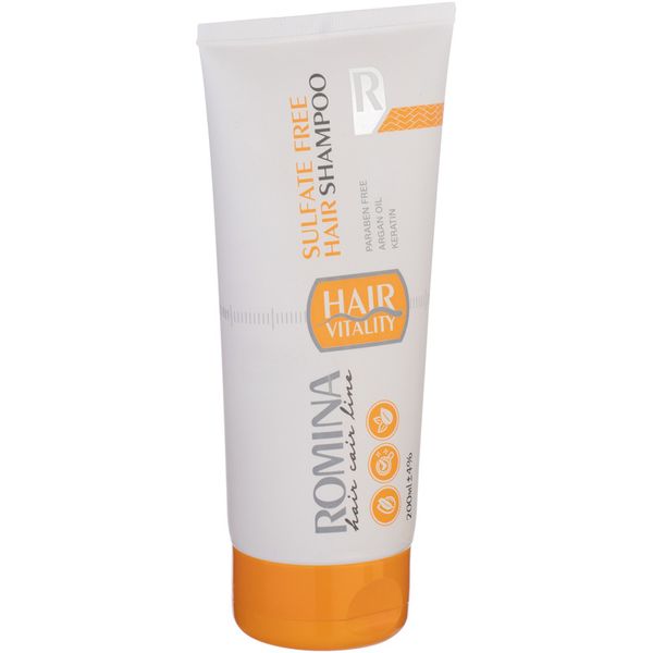 شامپو مو رومینا مدل بدون سولفات حجم 200 میلی لیتر