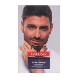 شامپو رنگ مو فاربن شماره 3.0 حجم 150 میلی لیتر رنگ قهوه ای متوسط مجموعه 2 عددی