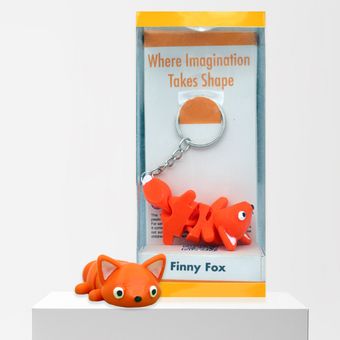 جاکلیدی  مفصل دار و متحرک طرح روباه (Finny Fox)