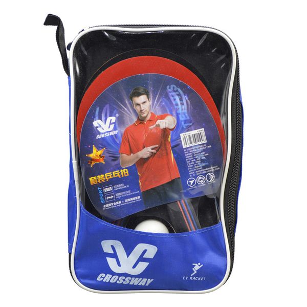 راکت پینگ پنگ سرعتی 5 لایه مدل GS-M-272002 بسته دو عددی به همراه توپ