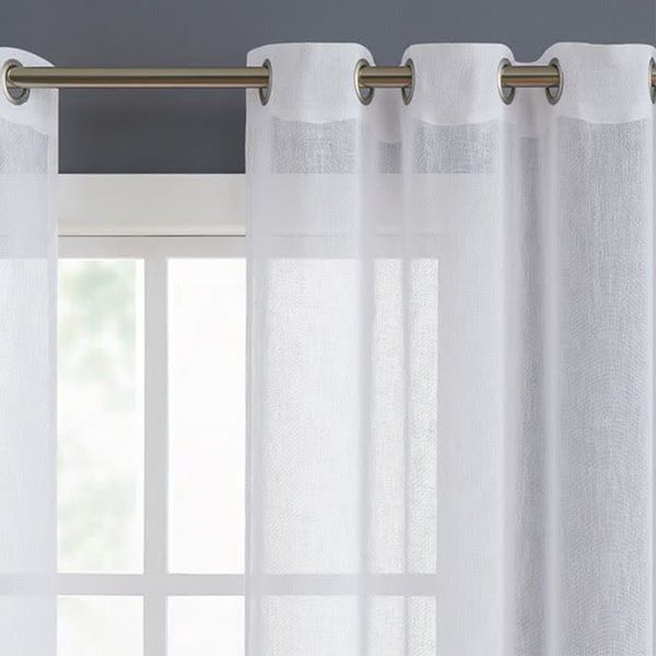 پرده تیکو دکو مدل کتان تور ساده سایز 140x230 سانتی متر