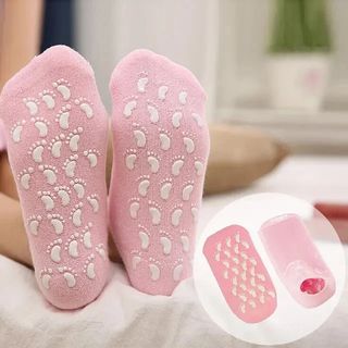 جوراب ضد ترک مدل سیلیکونی داخل ژله ای جهت نمالیدن کرم به جوراب