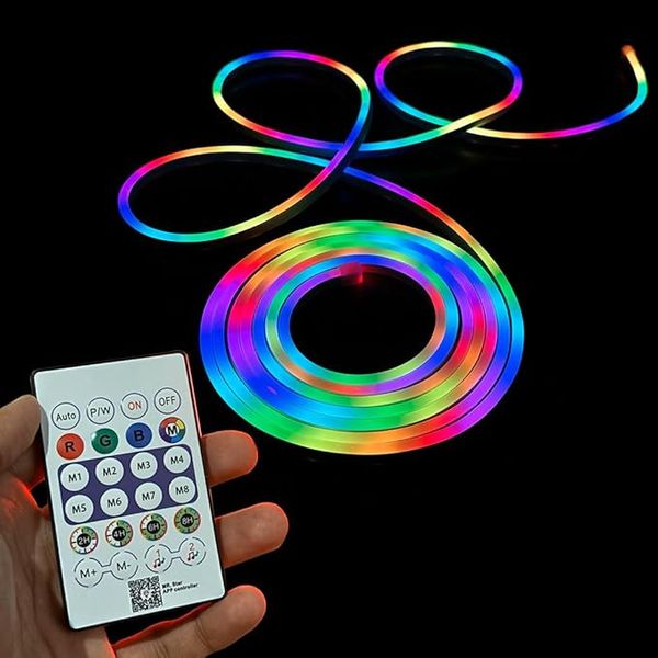 ریسه نئون فلکسی مدل LED-NEON-RGB-IC برنامه پذیر 5 متری