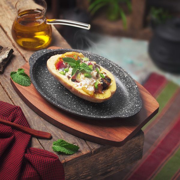 تابه گریل چدن نالینو مدل Sorin به همراه استند چوبی