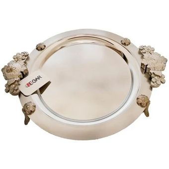 سینی گرد نگار استیل کد 506