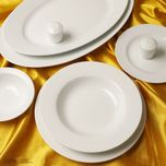 سرویس غذاخوری 28 پارچه چینی زرین ایران سری رادیانس مدل White 2 درجه عالی