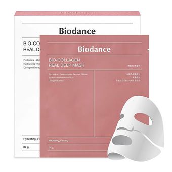 ماسک صورت بایودنس مدل بیو کلاژن بسته 4 عددی Bio-Collagen Real Deep Mask biodance