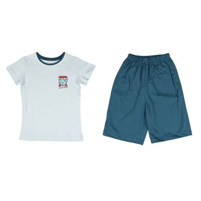 ست تی شرت آستین کوتاه و شلوارک راحتی پسرانه مدل SB-SS-1664