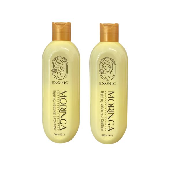 شامپو تقویت کننده مو اکسونیک مدل روغن مورینگا حجم 300 میلی لیتر مجموعه 2 عددی