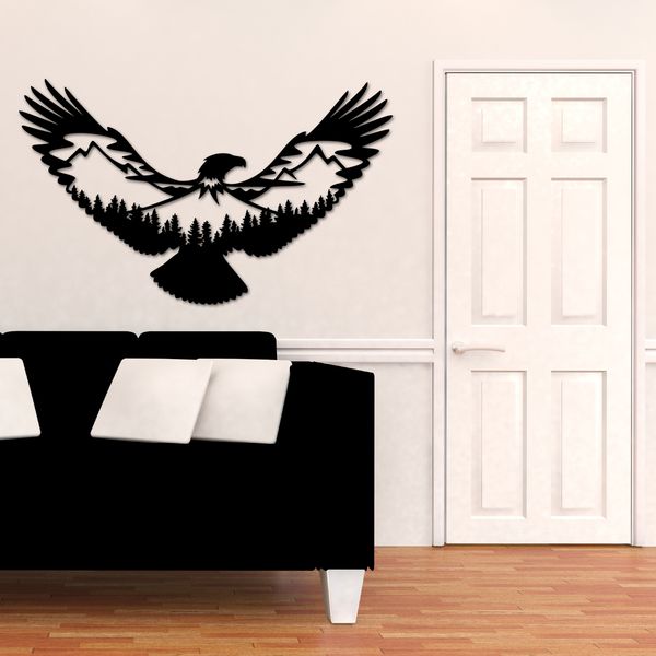 استیکر ناویا طرح عقاب مدل چوبی