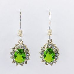 گوشواره نقره زنانه زبرجد