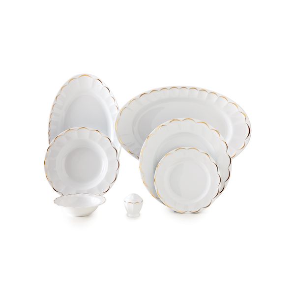 سرویس غذاخوری 29 پارچه چینی زرین ایران سری نئو کلاسیک مدل نارسیس درجه عالی