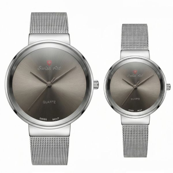 ست ساعت مچی عقربهای کوارتز زنانه و مردانه سوئیس آرت مدل ANT122-123ST0001