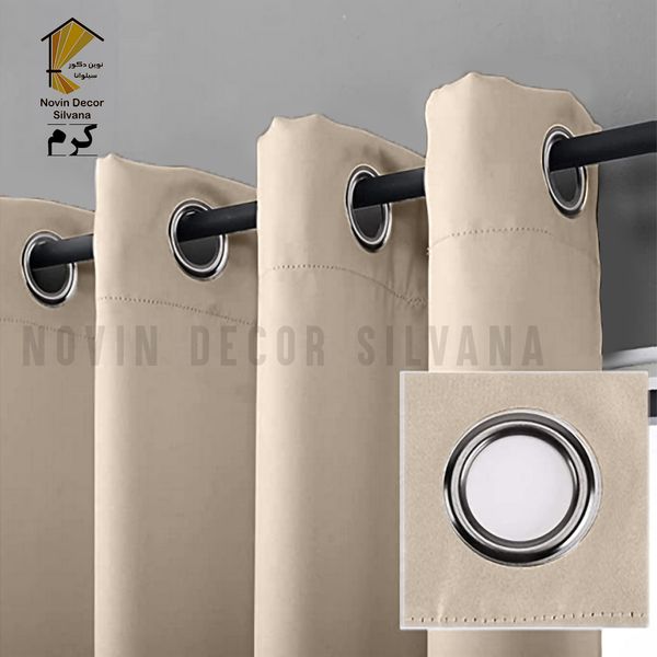 پرده نوین دکور سیلوانا مدل کتان کد 230 1 سایز 230 × 140 سانتی متر