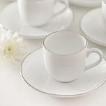 ست فنجان و نعلبکی 12 پارچه قهوه خوری چینی زرین ایران مدل ایتالیا 6 سمن درجه عالی