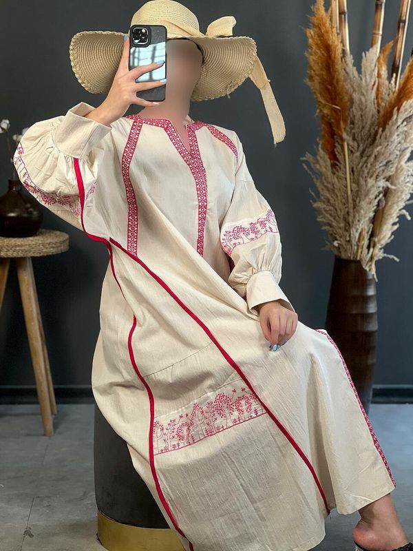 پیراهن لینن مزونی درنا 1184