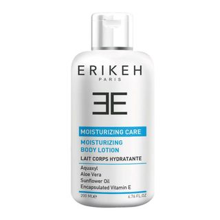 لوسیون مرطوب کننده بدن اریکه مدل Moisturizing Care حجم 200 میلی‌لیتر، حاوی عصاره آلوئه‌ورا و ویتامین E، جذب سریع، آبرسانی قوی، م