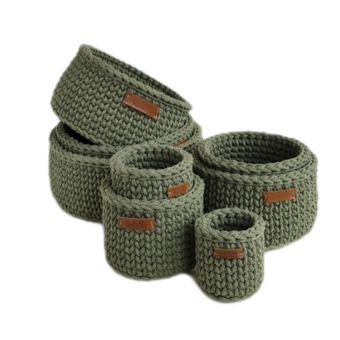 سبد قلاب بافی تریکو مدل الهام مجموعه 8 عددی