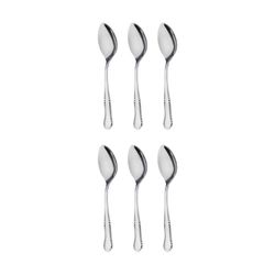 قاشق چای خوری صنایع استیل ایران مدل والنتینا بسته 6 عددی