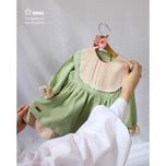 پیراهن مهگل رنگ مغز پسته ای