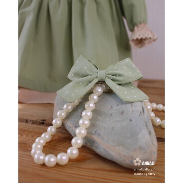 پیراهن مهگل رنگ مغز پسته ای