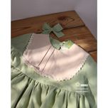 پیراهن مهگل رنگ مغز پسته ای