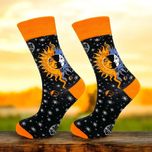 جوراب ساقدار یونیسکس طرح ماه و خورشید برند ترک SOCKY WOCKY