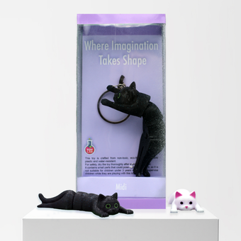 جاکلیدی مفصل دار و متحرک طرح گربه ( Midi, Winnie)