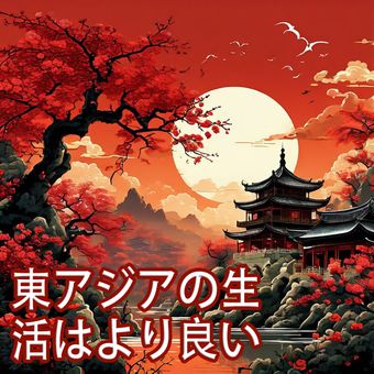 برچسب DTF استیکر حرارتی لباس طرح منظره ژاپنی