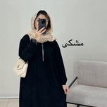 پیراهن عبایی مخمل کبریتی رستا
