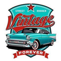 برچسب DTF استیکر حرارتی لباس ماشین کلاسیک