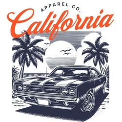 برچسب DTF استیکر حرارتی لباس کالیفورنیا کلاسیک