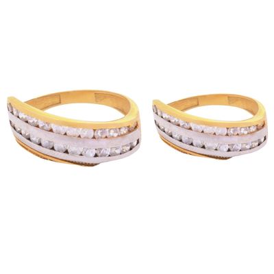 ست حلقه طلا 18 عیار طلای مستجابی مدل رایکا T575 کد 6053
