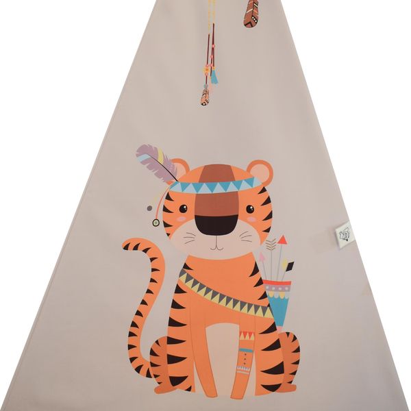 چادر بازی کودک مدل سرخپوستی طرح حیوانات PT520