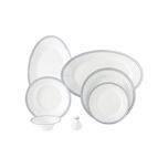 سرویس غذاخوری 35 پارچه چینی زرین ایران سری شهرزاد مدل وایت رز درجه عالی