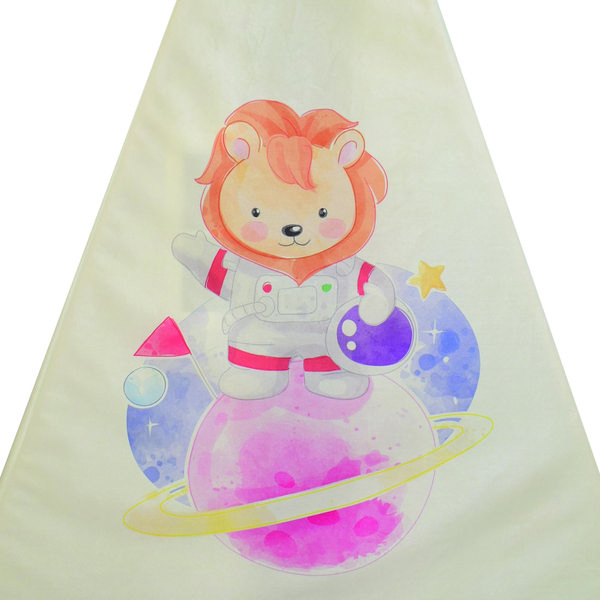 چادر بازی کودک مدل سرخپوستی طرح حیوانات PT525 به همراه کوسن