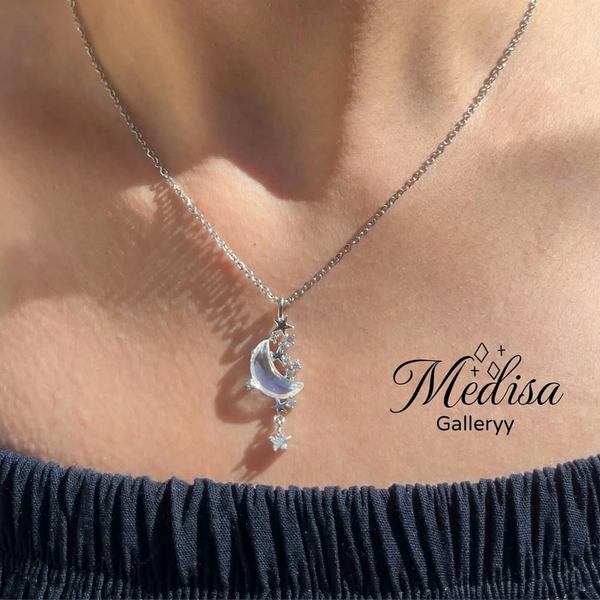گردنبند ماه با آویز ستاره