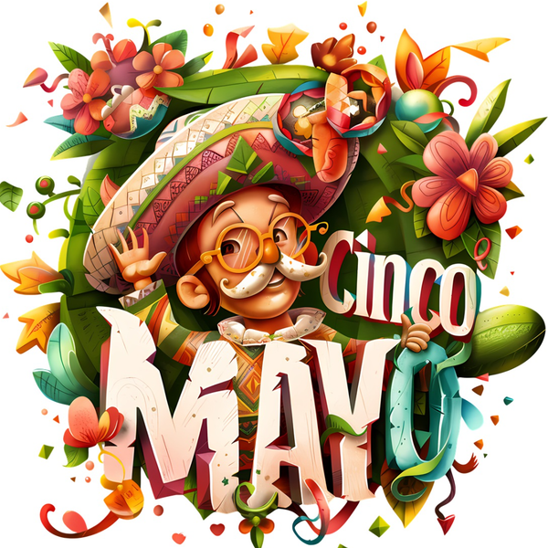 برچسب اتویی لباس یا استیکر حرارتی مدل Cinco MAYO