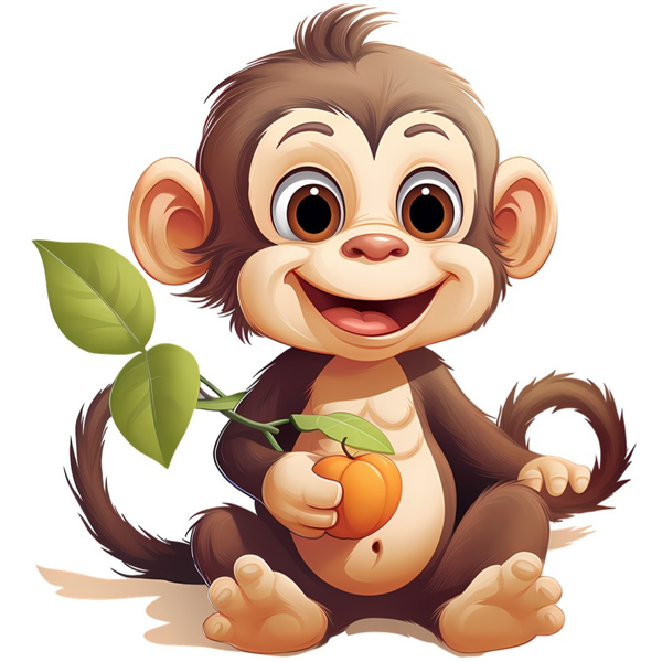 برچسب کمد ، تخت و اتاق کودک مدل میمون کوچولو