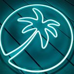 چراغ نئونی دیواری طرح درخت نخل