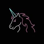 چراغ نئونی دیواری طرح اسب تک شاخ*205